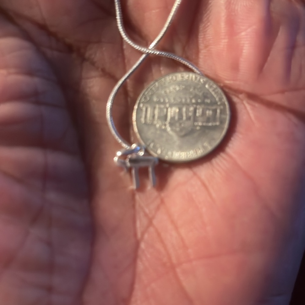 Sterling Silver 925 “Hebrew Health” Symbol Pendant Necklace - Picture 6 of 6